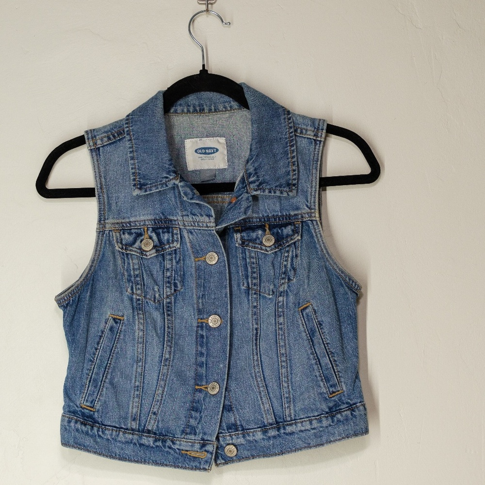 Old Navy Denim Vest Size XS - Like new!